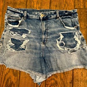 American eagle blue jean shorts size 16